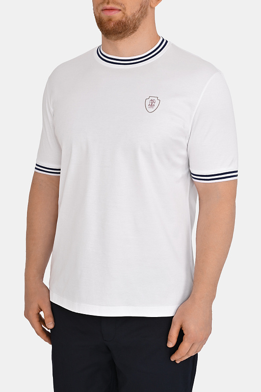 Хлопковая футболка BRUNELLO  CUCINELLI Белый Мужской M0B131386T