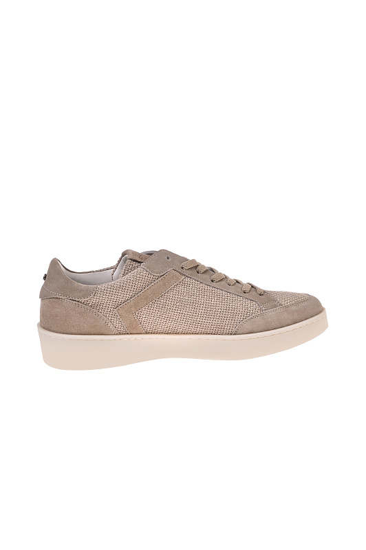 Текстильные кеды из кожи CANALI Бежевый Мужской 491224RC01272 Текстильные кеды из кожи CANALI Бежевый Мужской 491224RC01272