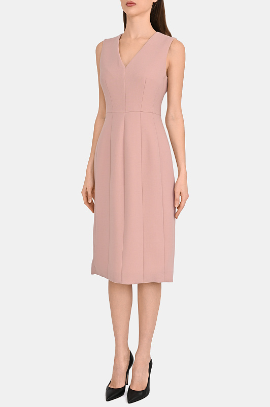 Шерстяное платье миди KITON Розовый Женский D61332K05P5437000 Шерстяное платье миди KITON Розовый Женский D61332K05P5437000