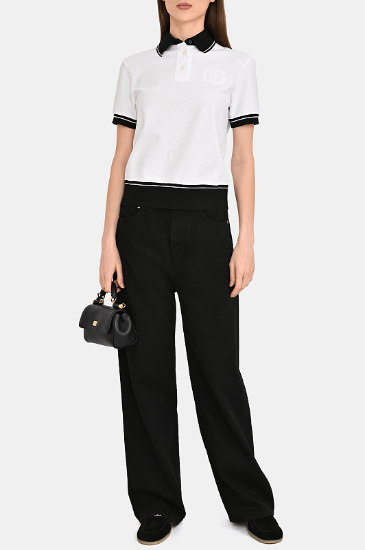 Кожаная сумка с клапаном DOLCE & GABBANA Черный Женский BB7864B7321 Кожаная сумка с клапаном DOLCE & GABBANA Черный Женский BB7864B7321