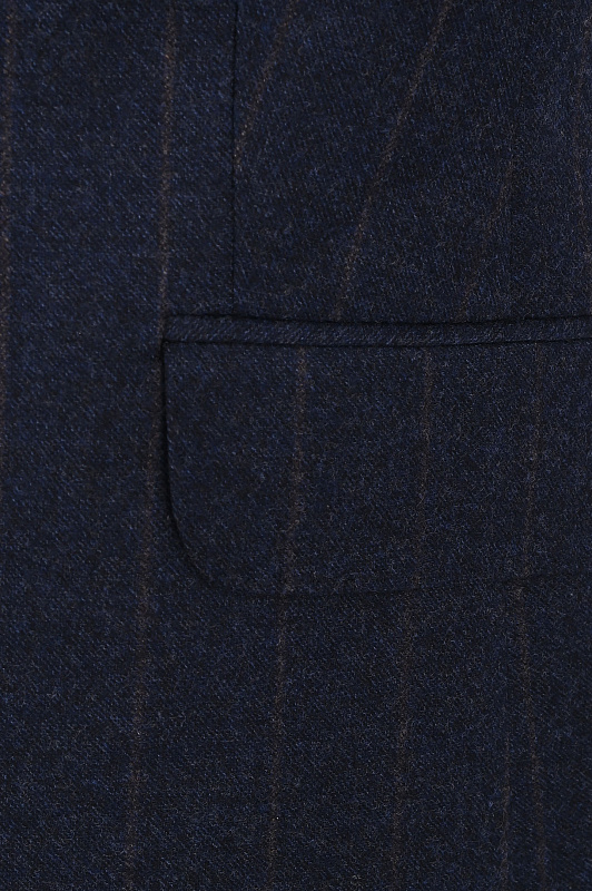 Жакет в тонкую полоску KITON Темно-синий Женский D15510K0540I0 Жакет в тонкую полоску KITON Темно-синий Женский D15510K0540I0