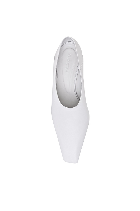 Кожаные туфли SPORTMAX Белый Женский SPSMADIA 2612521033600 Кожаные туфли SPORTMAX Белый Женский SPSMADIA 2612521033600