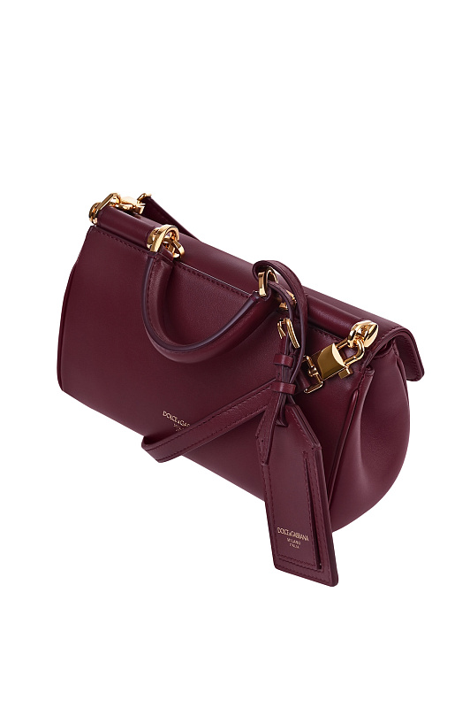 Кожаная сумка с клапаном DOLCE & GABBANA Бордовый Женский BB7864B7321 Кожаная сумка с клапаном DOLCE & GABBANA Бордовый Женский BB7864B7321