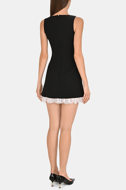Платье с кружевным бантом SELF PORTRAIT Черный Женский PF26004SB Платье с кружевным бантом SELF PORTRAIT Черный Женский PF26004SB