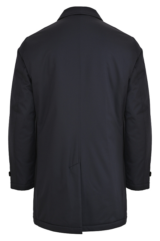 Прямой плащ с планкой KITON Темно-синий Мужской UW2439V0450L2 Прямой плащ с планкой KITON Темно-синий Мужской UW2439V0450L2