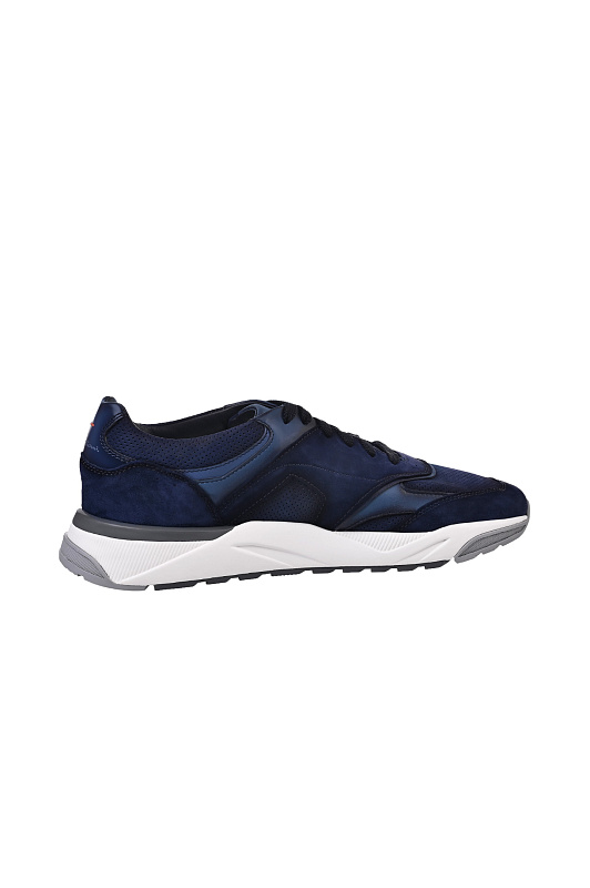 Кожаные кроссовки SANTONI Темно-синий Мужской MBIG22112BGRTOKCU60