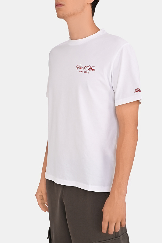 Хлопковая футболка ST. BARTH Белый Мужской PRL0002 00384L