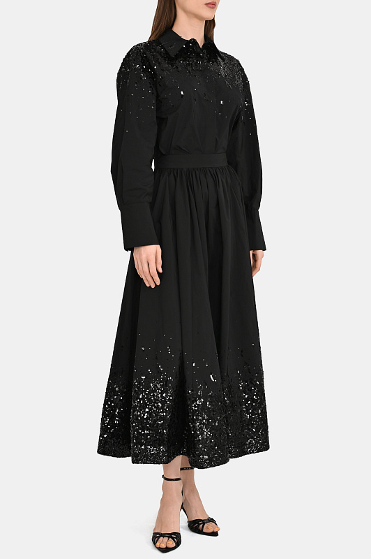 Блуза с пайетками ZUHAIR MURAD  Черный Женский RSH26335 TABL009