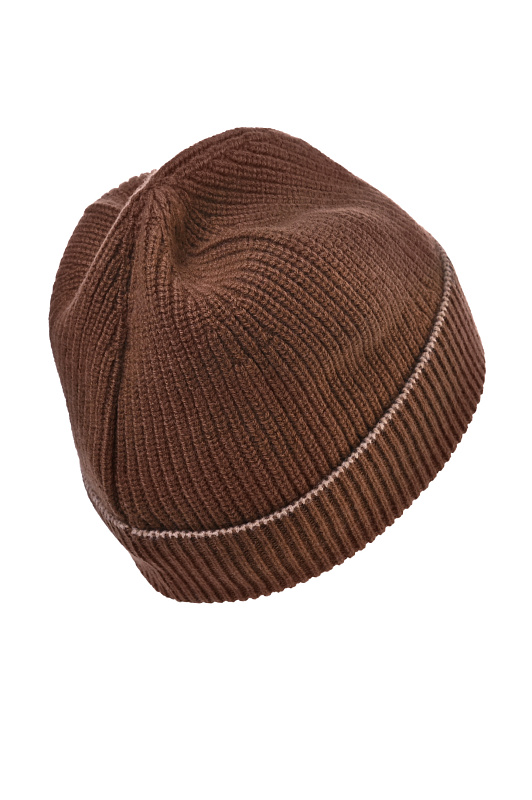 Трикотажная шапка с отворотом CANALI Коричневый Мужской MK02552 B0043
